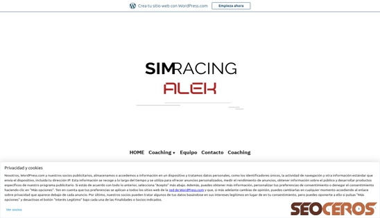 simracingalek.wordpress.com desktop preview