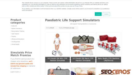 simulaids.co.uk/product-category/resuscitation-training/paediatric-life-support desktop náhľad obrázku