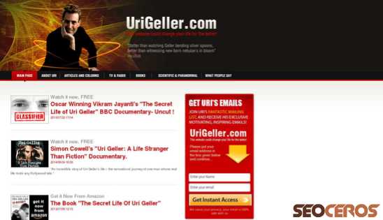 uri-geller.com desktop förhandsvisning