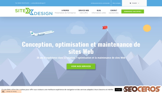 sitexdesign.fr desktop förhandsvisning