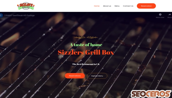 sizzlersgrillbox.co.uk desktop náhľad obrázku