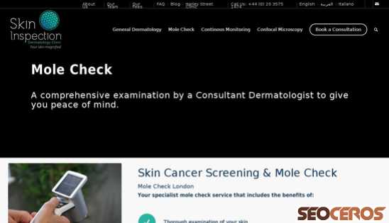 skininspection.co.uk/skin-inspection desktop előnézeti kép