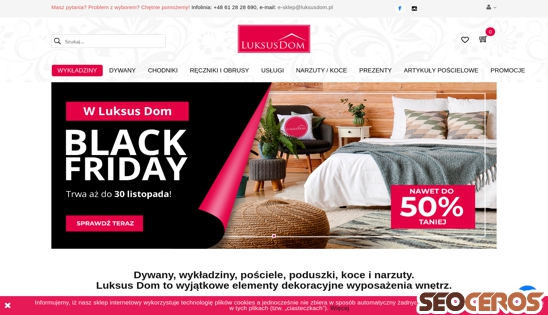 sklep.luksusdom.pl desktop förhandsvisning