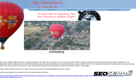 skyadventures.co.uk desktop förhandsvisning