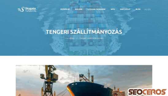 skygate.hu/tengeri-szallitmanyozas desktop náhled obrázku