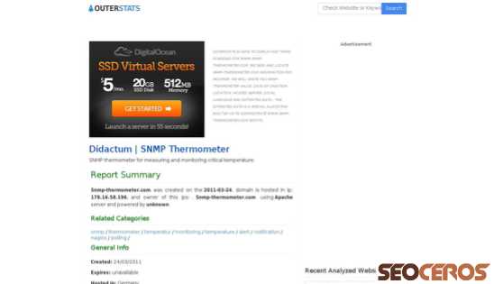 snmp-thermometer.com.outerstats.com desktop preview