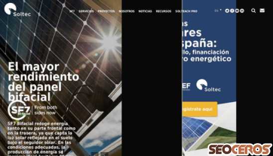 soltec.com/es desktop náhled obrázku