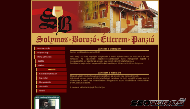solymosborozo.hu desktop náhľad obrázku