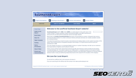 southendairport.co.uk desktop förhandsvisning