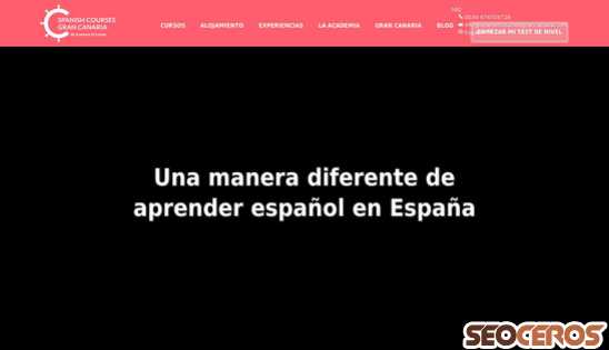 spanishcoursesgrancanaria.com desktop previzualizare