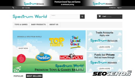 spectrumworld.co.uk desktop náhled obrázku