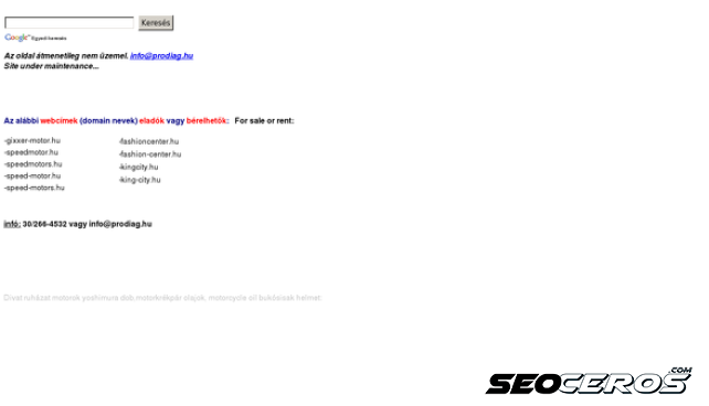 speedmotor.hu desktop náhled obrázku