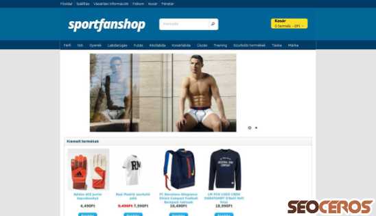 sportfanshop.hu desktop náhľad obrázku