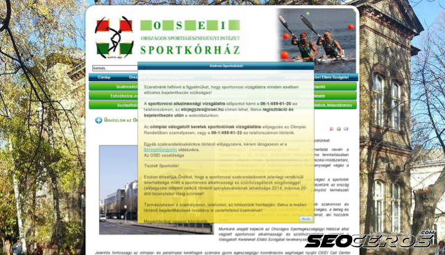 sportkorhaz.hu desktop vista previa