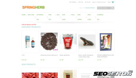 springherb.co.uk desktop náhled obrázku
