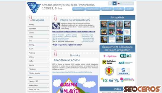 sps-snina.edupage.org desktop náhľad obrázku