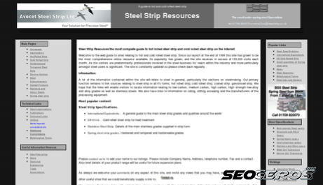 steelstrip.co.uk desktop Vorschau