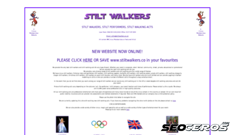 stiltwalkers.co.uk desktop előnézeti kép