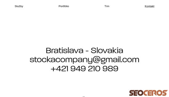 stocka.webcodestudio.sk/contact desktop förhandsvisning