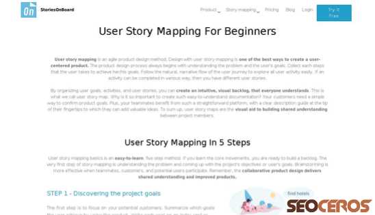 storiesonboard.com/user-story-mapping-intro.html {typen} forhåndsvisning