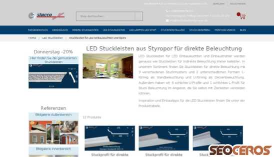 stuckleistenstyropor.de/led-stuckleisten/led-einbauleuchten-einbaustrahler.html desktop előnézeti kép