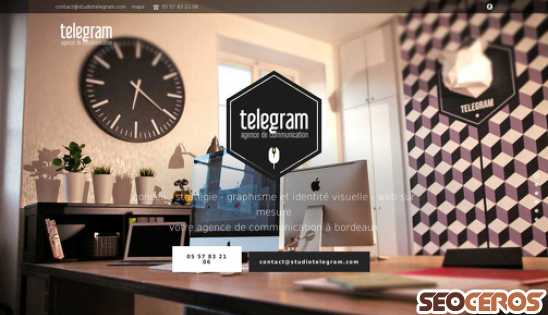 studiotelegram.com desktop előnézeti kép