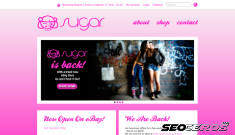 sugarshoes.co.uk desktop förhandsvisning