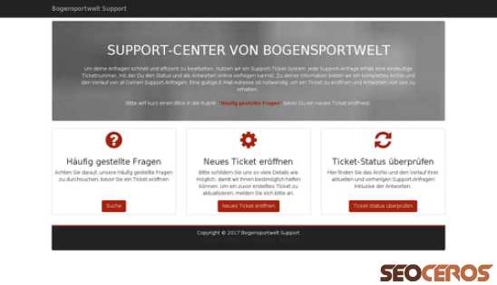 support.bogensportwelt.de desktop Vorschau