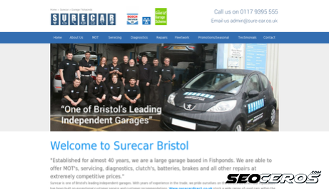 sure-car.co.uk desktop förhandsvisning