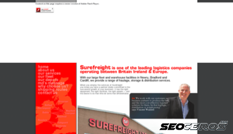 surefreight.co.uk desktop előnézeti kép