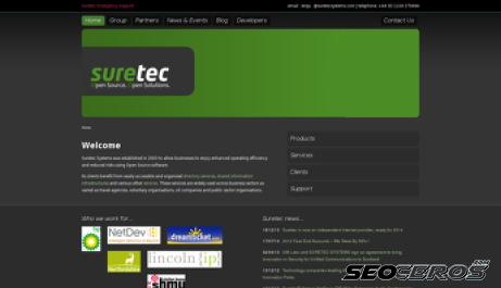 suretecsystems.co.uk desktop förhandsvisning