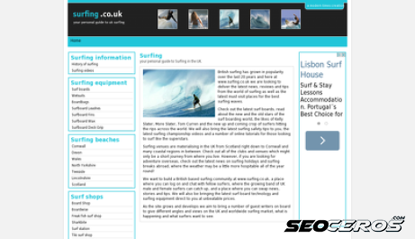 surfing.co.uk desktop preview