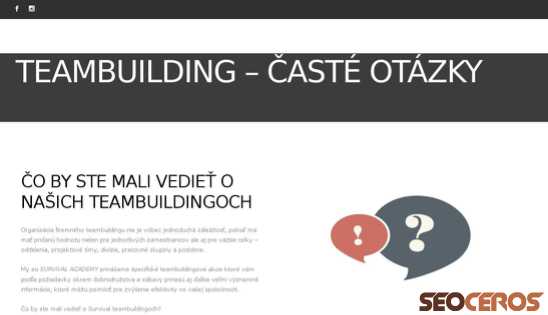 survivalacademy.sk/firemne-teambuildingy-caste-otazky desktop obraz podglądowy