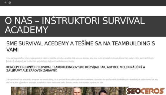 survivalacademy.sk/o-nas-survival-academy desktop preview