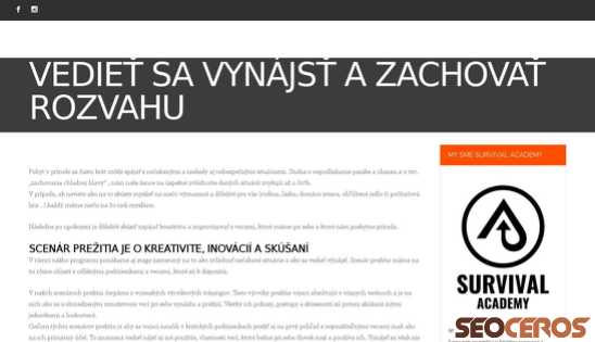 survivalacademy.sk/vediet-sa-vynajst-a-zachovat-rozvahu desktop előnézeti kép
