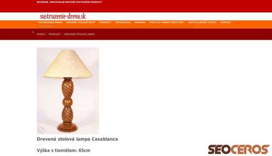 sustruzenie-dreva.sk/produkty/drevena-stolova-lampa-casablanca desktop obraz podglądowy
