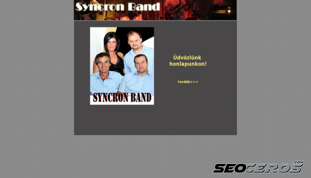 syncronband.hu desktop náhled obrázku