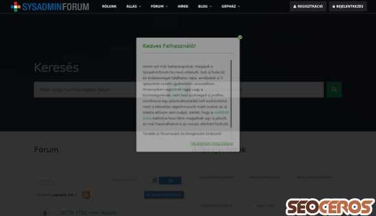 sysadminforum.hu desktop náhled obrázku