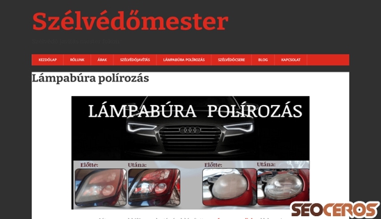 szelvedomester.hu/lampabura-polirozas desktop előnézeti kép
