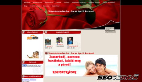 szerelemradar.hu desktop obraz podglądowy