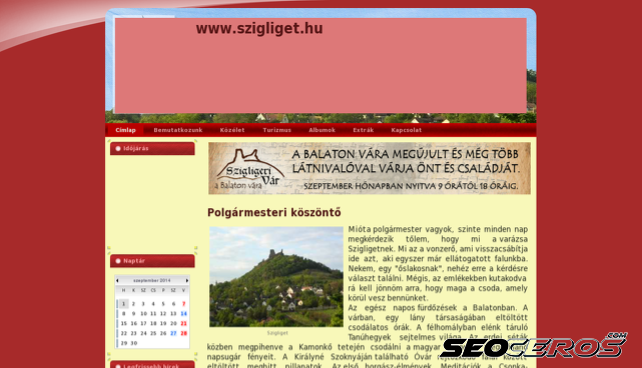 szigliget.hu desktop obraz podglądowy