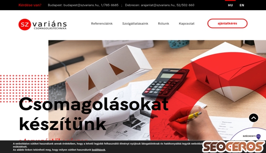 szvarians.hu desktop náhľad obrázku