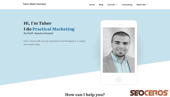 taherabdelhameed.com desktop előnézeti kép