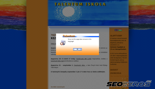 talentum.hu desktop előnézeti kép
