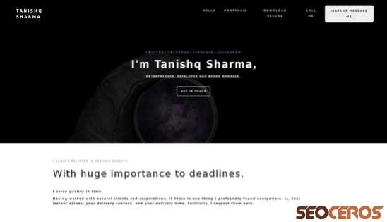 tanishqsharma.com desktop förhandsvisning