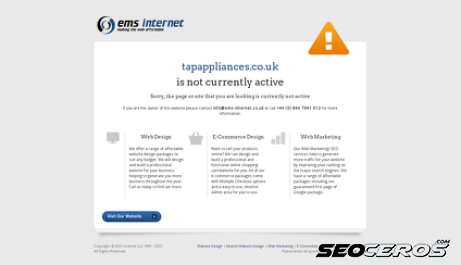 tapappliances.co.uk desktop förhandsvisning