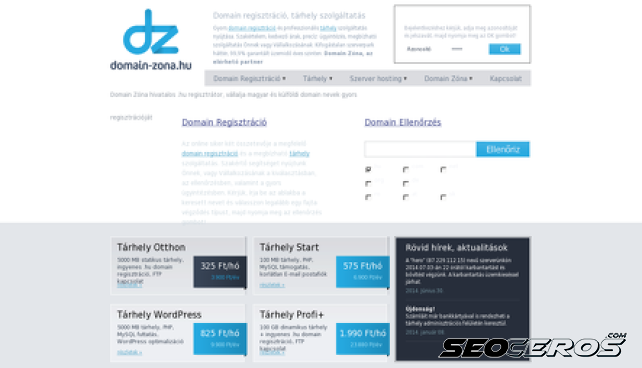 tarhely-domain-regisztracio.hu desktop előnézeti kép