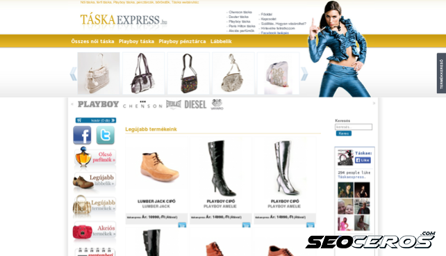 taskaexpress.hu desktop náhľad obrázku