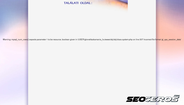 taskamania.hu desktop náhľad obrázku