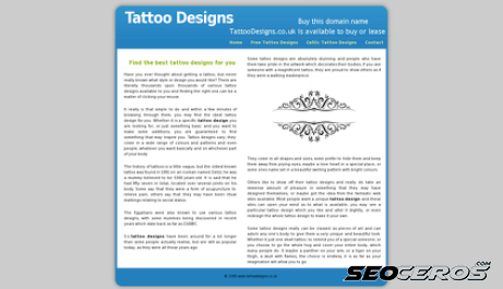 tattoodesigns.co.uk desktop náhled obrázku
